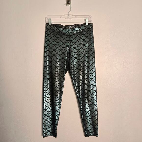 Blackmilk Pants - BlackMilk Mermaid Leggings Size XL Metallic Shimmer Rave Costume Party Clubwear